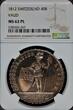 SWITZERLAND VAUD 40 Batzen 1812 KM#17 NGC MS 62 PL