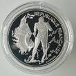 Frankreich France 100 Francs 1992 Olympia Winterspiele Albertville Langläufer Proof