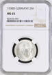 Germany Drittes Reich 2 Mark 1938 D NGC MS65 Top Pop! J#366