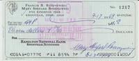 08.09.1969 USA Hamilton National Bank Chek 18.09.1969 UNC