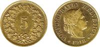 SWITZERLAND Schweiz 5 Rappen 1918-B - WWI 1918 KM#26a UNC 30,00 EUR  zzgl. 5,00 EUR Versand