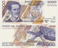 Ecuador 5000 5000 Sucres 1999 Pick#128c UNC 10,00 EUR  zzgl. 5,00 EUR Versand