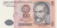 Peru 100 Intis 1987 Pick#133 UNC 3,00 EUR  zzgl. 5,00 EUR Versand