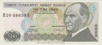 Turkey 10 Lira 1970 KM#186 UNC 10,00 EUR  zzgl. 5,00 EUR Versand