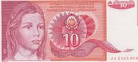 Jugoslavien 10 Dinara 1990 Pick#103 UNC 3,00 EUR  zzgl. 5,00 EUR Versand