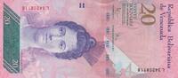 Venezuela 20 Bolivares Pick#91b -