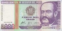 Peru 5000 Intis 28.06.1988 KM#137 UNC 5,00 EUR  zzgl. 5,00 EUR Versand