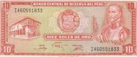 Peru 10 Soles 17.11.1976 Pick#133 UNC 5,00 EUR  zzgl. 5,00 EUR Versand