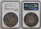 SWISS SHOOTING MEDAL FEST THURGAU Swiss 1890 Shooting Medal Cantons Thurgau-Frauenfeld Silver R-1250b R MS-63 -