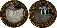 USA Jeton USA 10 Dollars Gaming Token Fine Silver, Las Vegas The Mirage, Top ERHALTUNG! -