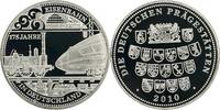 Germany Germany Sonderprägung zur Silver 10 Euro 2010 D 175 Jahre Eisenbahn mit Zertifikat und Original Kapsel Proof -