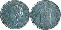 NETHERLANDS 1/2 GULDEN 1930 KINGDOM - WILHELMINA, 1890-1948 KM#160 -