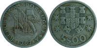 Portugal 5 Escudos Karavelle Schiff Caravel 1967 KM#591 SS 3,00 EUR  zzgl. 5,00 EUR Versand