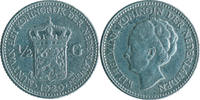NETHERLANDS 1/2 GULDEN 1929 KINGDOM - WILHELMINA, 1890-1948 KM#160 -