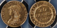 Italy-Piedmont 20 Francs 1801 Piedmont Lan 10, one of the major Italian rarities in high grade. TOP POP PCGS MS62