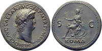 Imperial Rome 54-68 Emperor Nero , AE Sestertius ROMA in very Rare gEF issued 62-68 AD