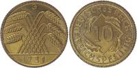 Weimarer Republik 10 Pfennig 1931 G PP