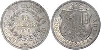 Schweiz 10 Francs 1848 Genf/Genève. Stadt und Kanton vz-st, selten!