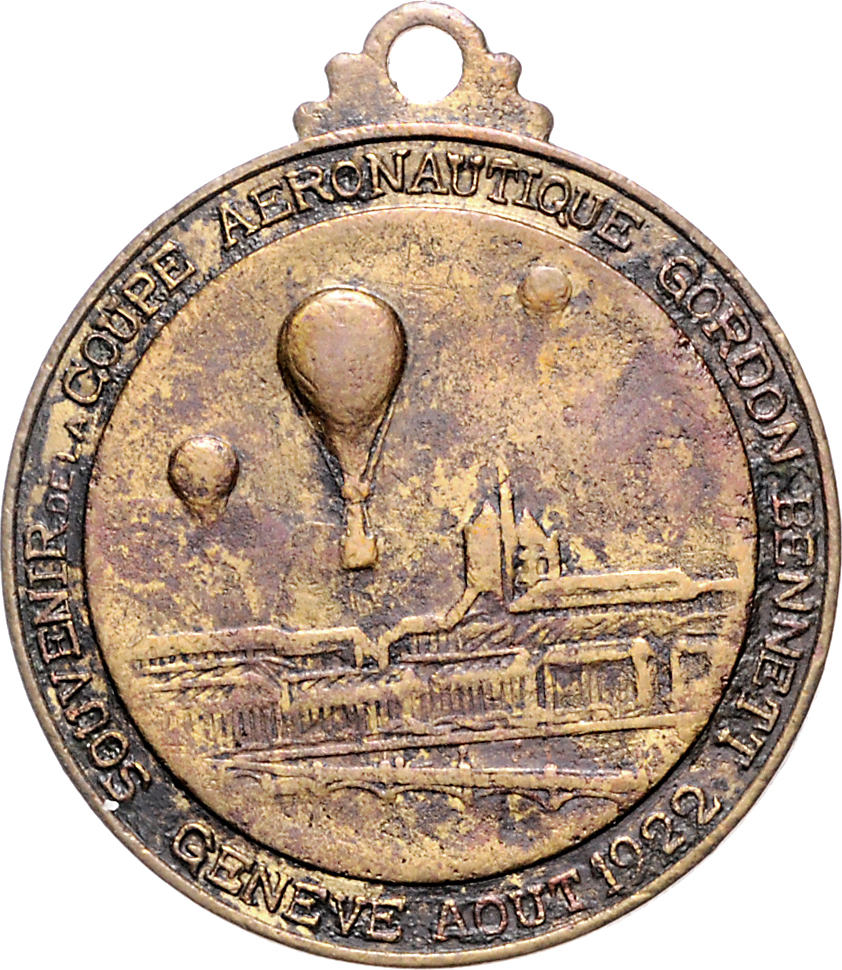 Luftfahrt Bronzemedaille, einseitig 1922 a.d. in