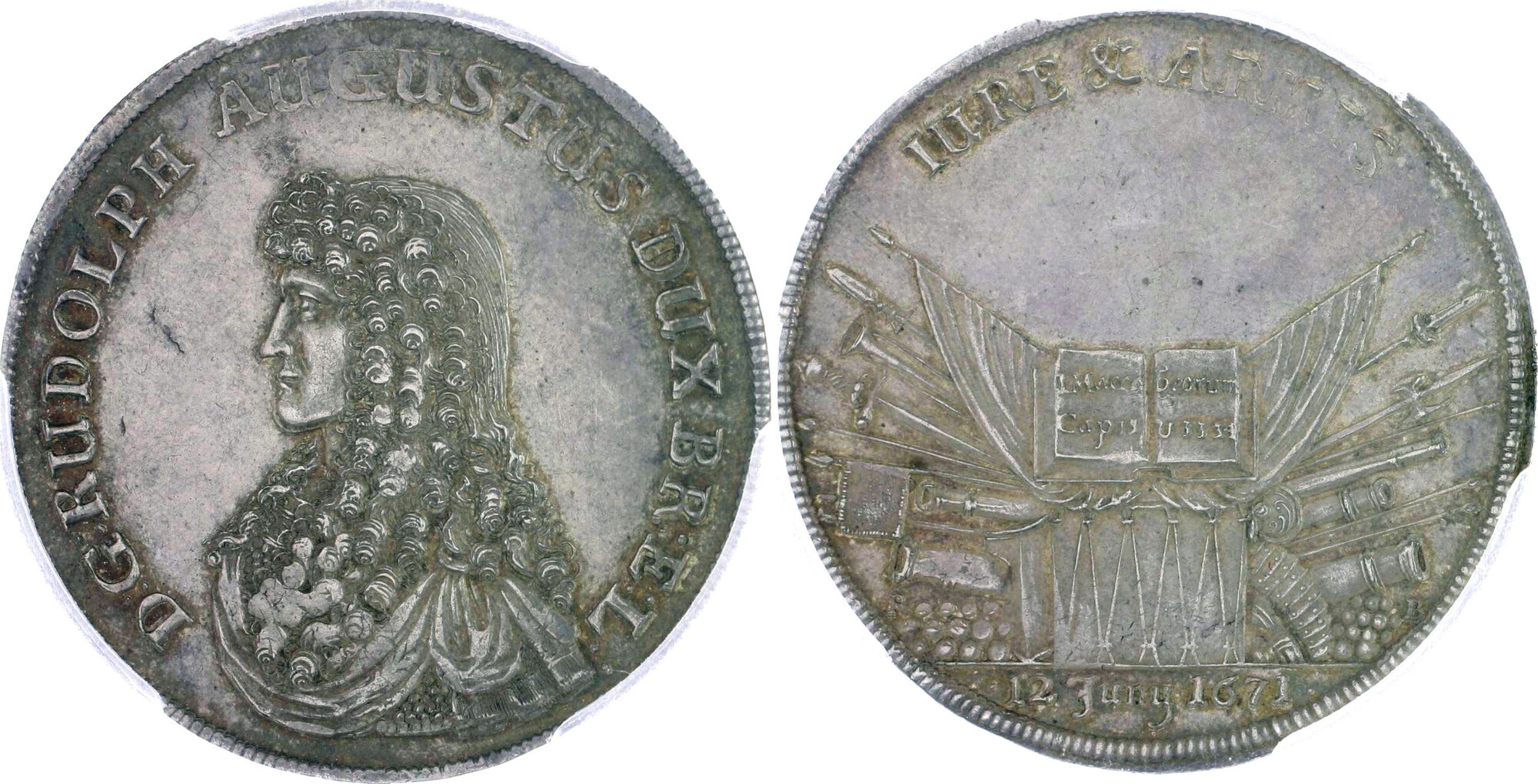 BraunschweigWolfenbüttel Taler 1671 RB Rudolph August 16661685 vz+