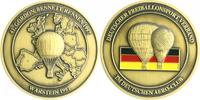 Luftfahrt - Ballon Messingmedaille, teilemailliert a.d. 41. Gordon-Bennett-Rennen in Warstein -