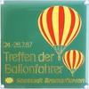 Luftfahrt - Ballon Bronze-Plakette, versilbert u. farbig emailliert a.d. Treffen der Ballonfahrer vom 24.-26.7.87 in der Seestadt Bremerhaven -