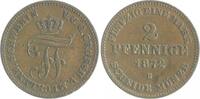 Mecklenburg - Schwerin 2 Pfennige Friedrich Franz II. 1842-1883 -