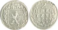Hessen-Darmstadt 2 Kreuzer Ludwig VIII. 1739-1768 -