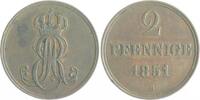 Braunschweig und Lüneburg - Hannover 2 Pfennige Ernst August 1837-1851 -