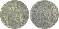Hessen - Darmstadt 3 Kreuzer Ludwig III. 1848-1877 -