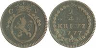 Pfalz - Kurlinie Sulzbach 1/4 Kreuzer Karl Theodor 1743-1799 -