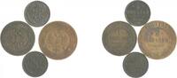 Russland Lot von 4 Stücken Nikolai II. 1894-1917 -