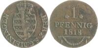 Sachsen-Meiningen 1 Pfennig Bernhard Erich Freund unter Vormundschaft 1803-1821 -