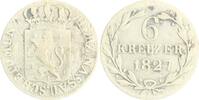 Nassau 6 Kreuzer Wilhelm 1816-1839 -
