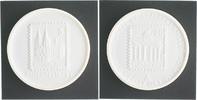 Porzellan Medaille, weißes Porzellan a.d. Philatelia am 25.-27. Oktober in Köln -