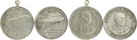 Luftfahrt Lot von 2 versilberten Bronzemedaillen Graf Zeppelin -