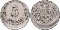Kaiserreich 5 Pfennig Verprägung: 25% dezentriert -