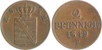 Sachsen 2 Pfennige Friedrich August II. 1836-1854 -
