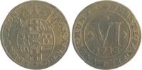 Paderborn-Bistum 6 Pfennig Franz Arnold Joseph Wolf v. Metternich 1704-1718 -