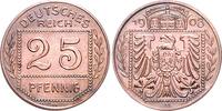 Kaiserreich Kleinmünzen 25 Pfennig-Probeprägung in Kupfer (v. Karl Goetz) -