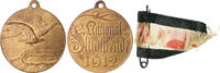 Medaillen - Luftfahrt Vergoldete Bronzemedaille (v. Kühl/Lauer) Nationale Flugspende -