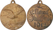 Medaillen - Luftfahrt Vergoldete Bronzemedaille (v. Kühl/Lauer) Nationale Flugspende -