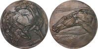 Tierdarstellungen Bronzemedaille Galoppierende Pferde -