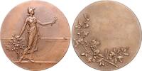 Jugendstil Bronzemedaille (unsign.) ungravierte Prämienmedaille -