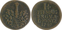 Sachsen-Gotha-Altenburg 1 1/2 Pfennig 1749 Friedrich III. 1732-1772 ss