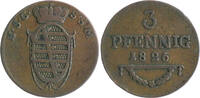 Sachsen-Coburg-Saalfeld 3 Pfennig Ernst 1806-1826 -