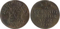 Sachsen-Coburg-Saalfeld Pfennig 1770 Ernst Friedrich 1764-1800 ss