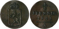 Reuss-jüngere Linie zu Schleiz 1/2 Pfennig Heinrich LXII. (1818-1854) -