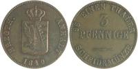Anhalt-Gemeinschaftlich 3 Pfennige Anhaltinische Gemeinschaftsmünzen 1839-1871