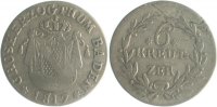 Baden 6 Kreuzer Carl Ludwig Friedrich 1811-1818